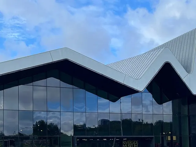 The zigzag roof of the Riverside Museum on the Clyde