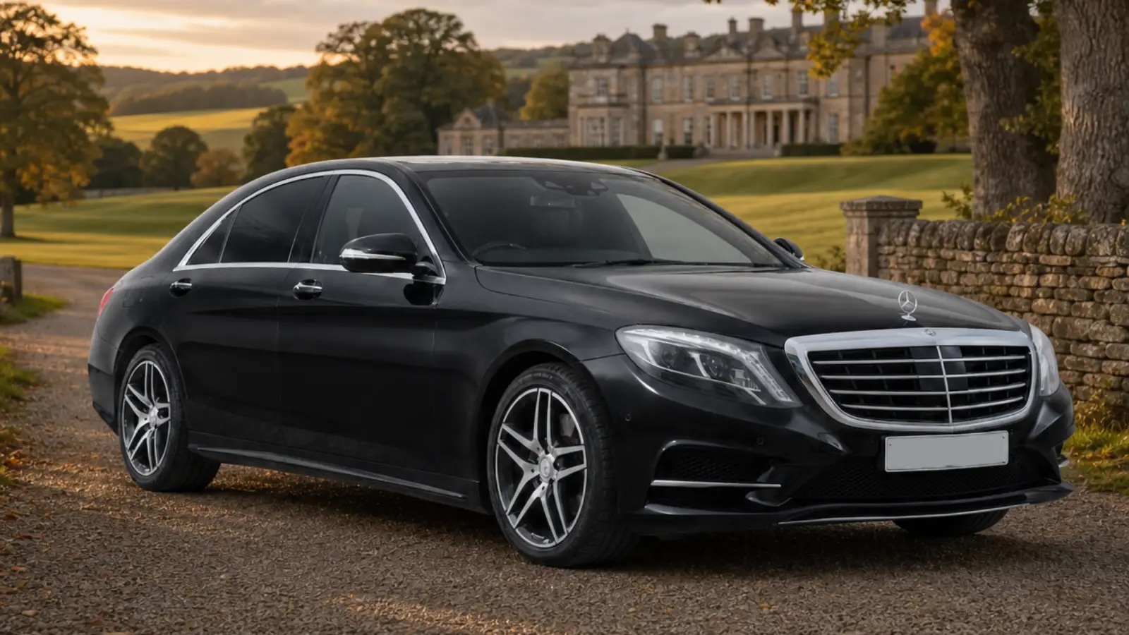 Mercedes-Benz S-Class executive saloon, front three-quarter exterior view