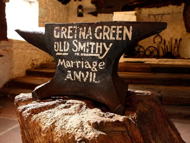 The marriage anvil at the Gretna Green Old Smithy