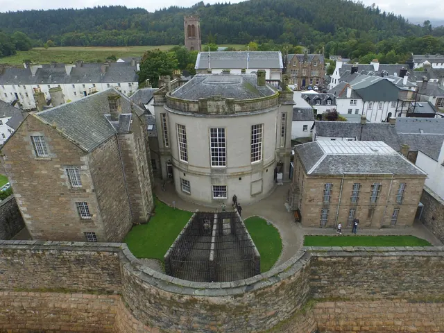 Inveraray Jail and courthouse from above