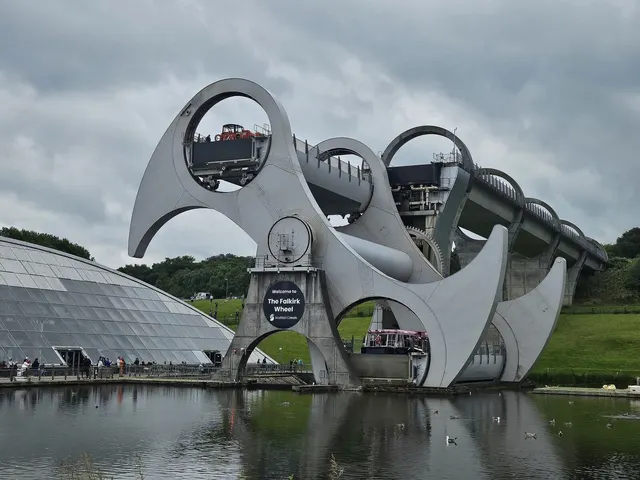 The Falkirk Wheel rotating boat lift