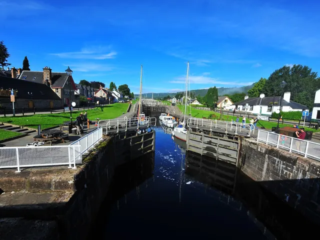 The Caledonian Canal locks at Fort Augustus