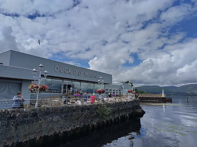 Duck Bay Marina on the shore of Loch Lomond