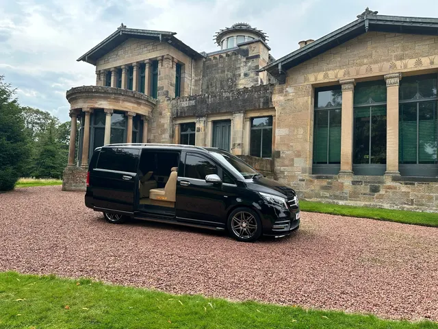 The Mercedes V-Class used on the tour